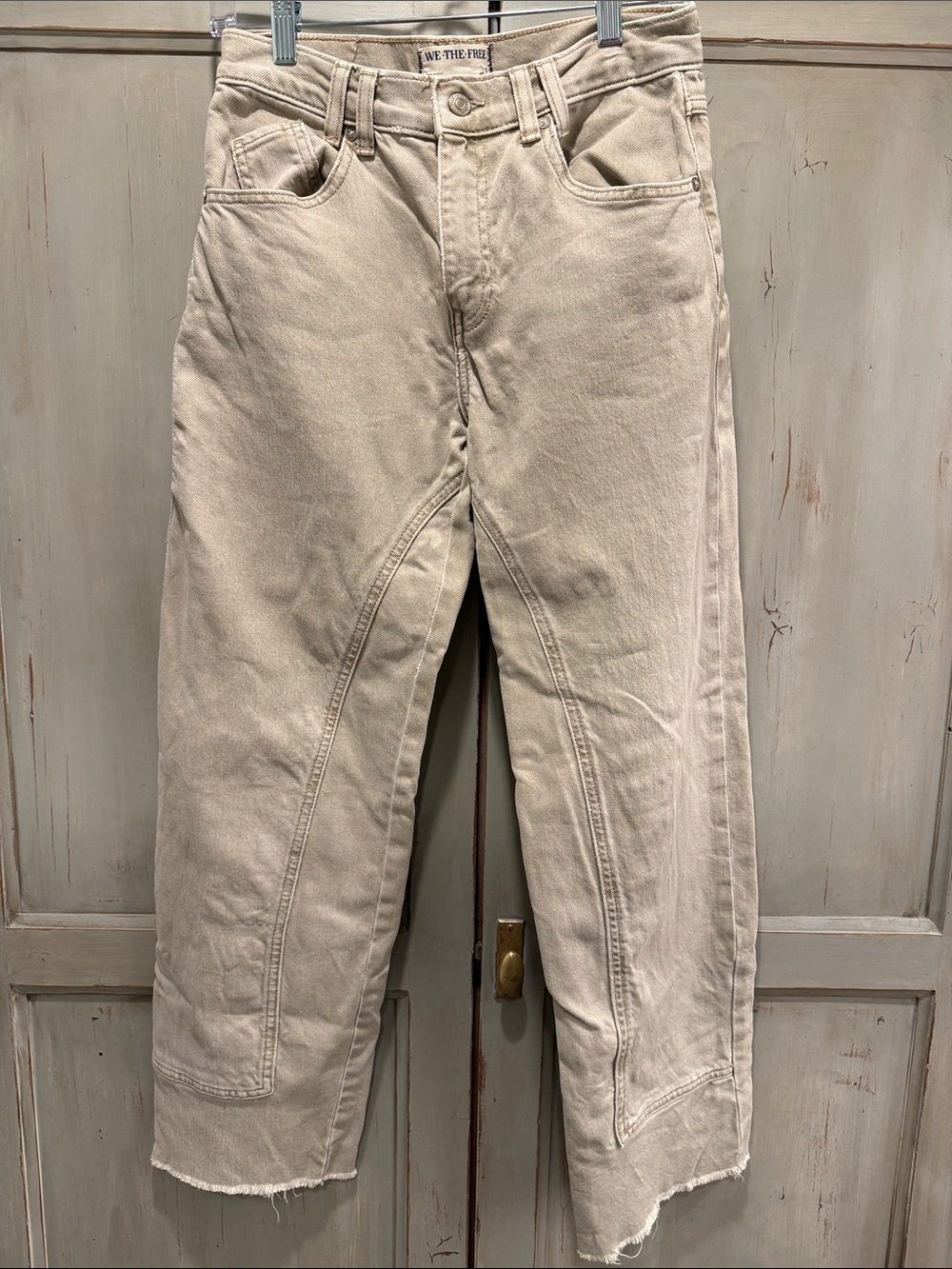 We The Free Men's Light Beige Relaxed Carpenter Jeans
